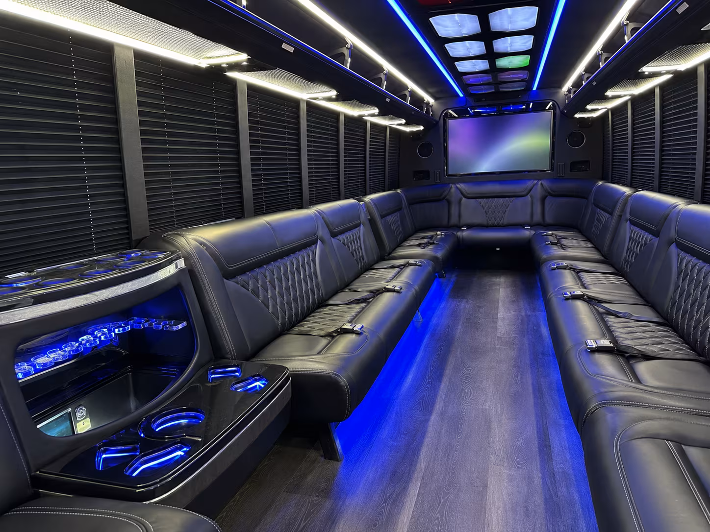 grand forks 20 passenger party bus inside