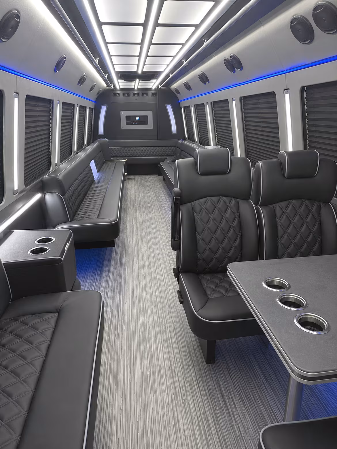 grand forks 25 passenger party bus inside