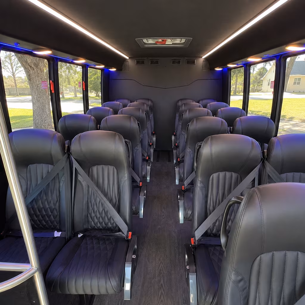 grand forks 28 passenger minibus interior