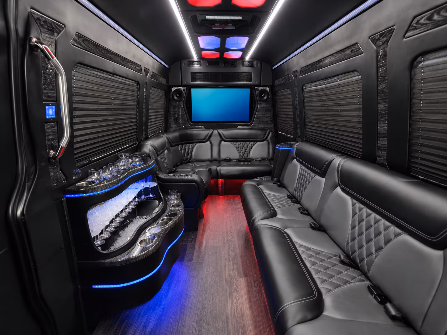 grand forks 28 passenger party bus inside