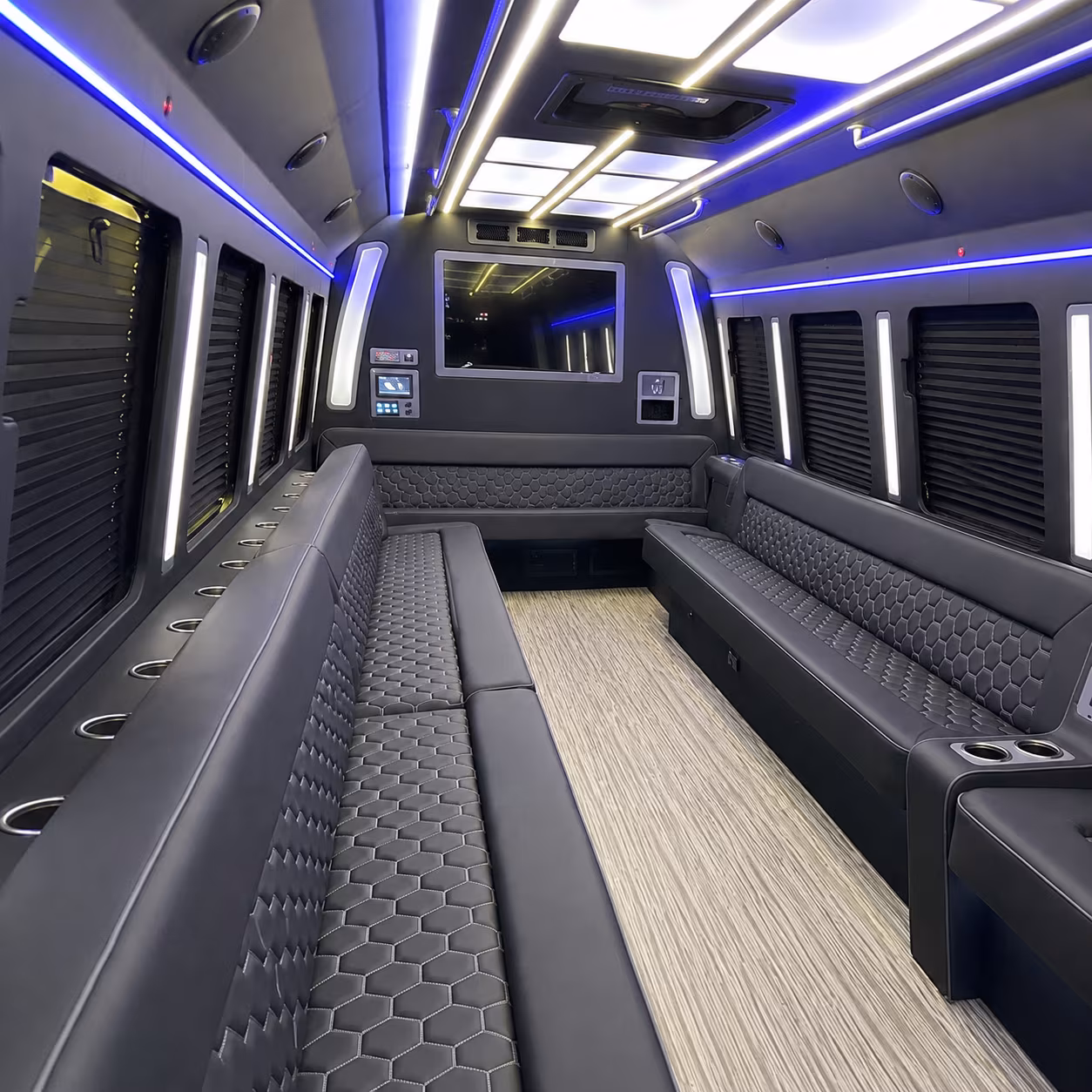 grand forks 40 passenger party bus inside
