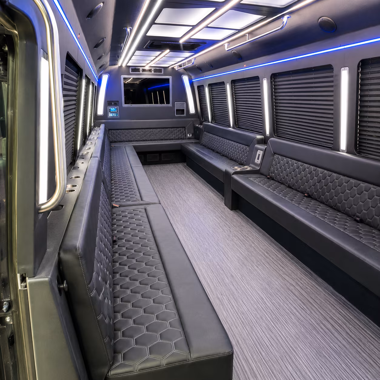 grand forks 40 passenger party bus interior