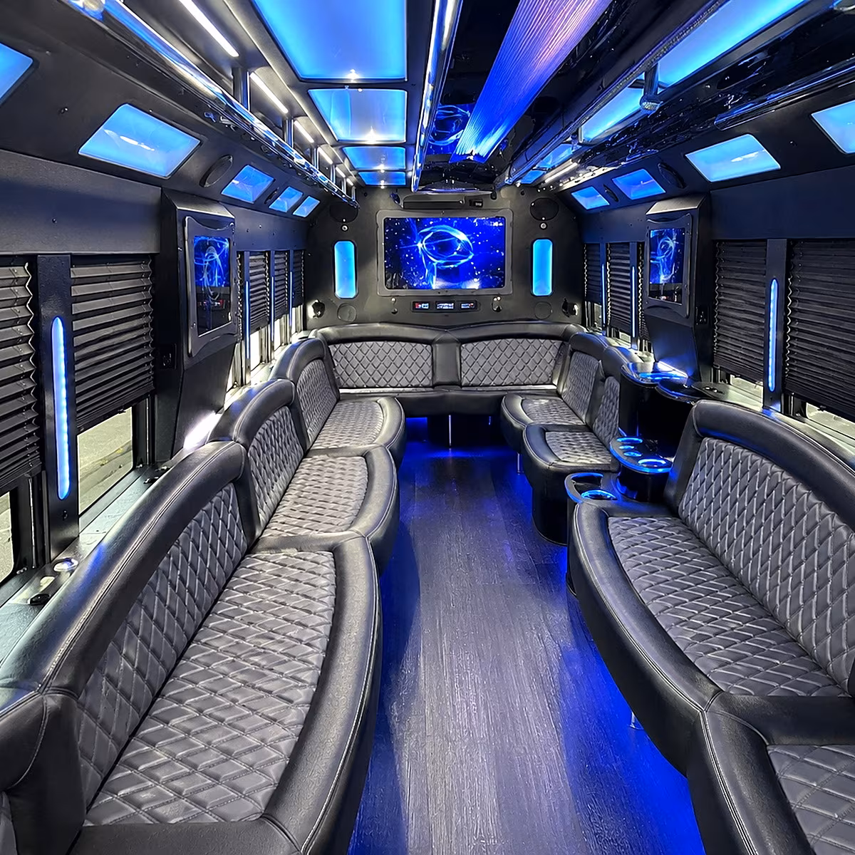 grand forks 50 passenger party bus interior